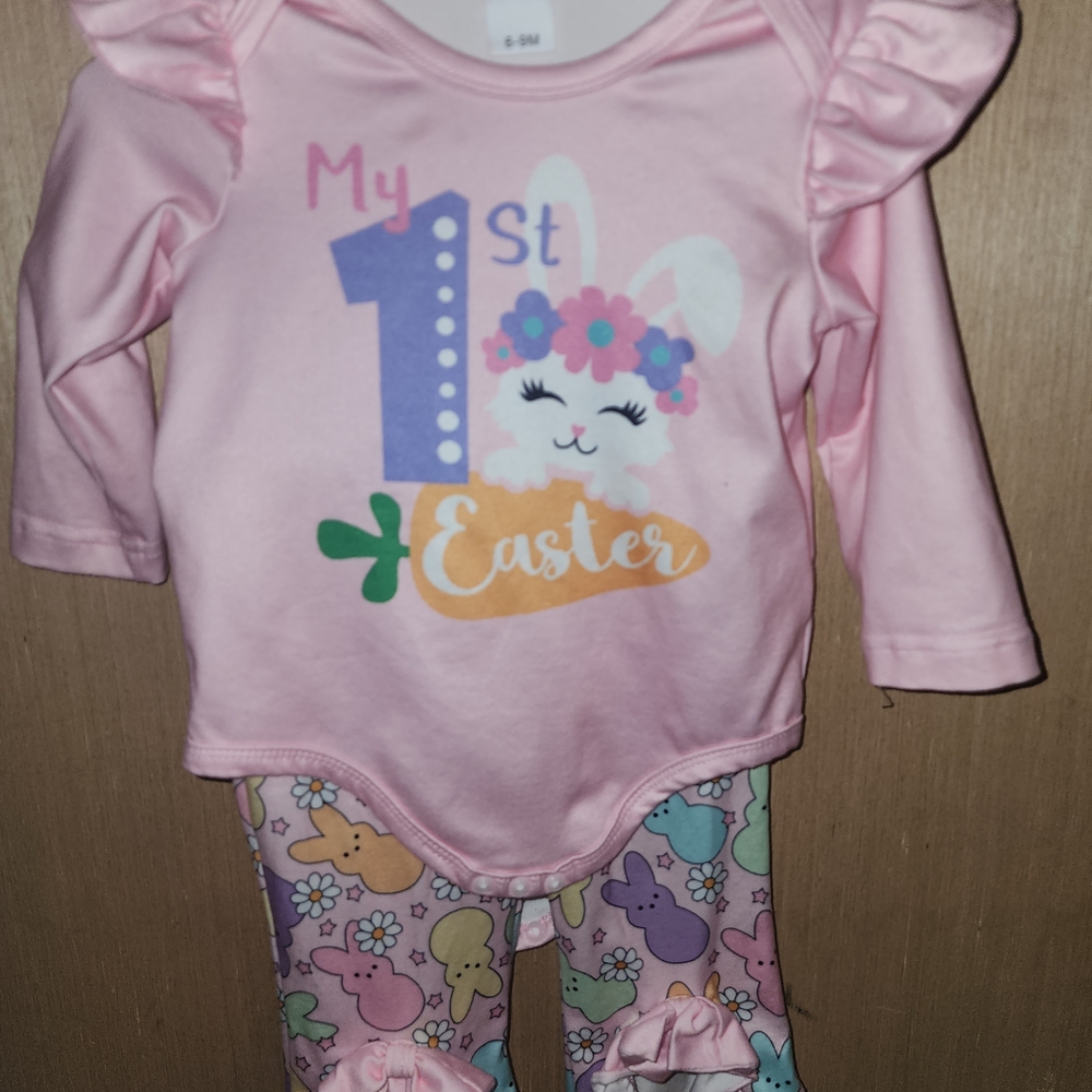 Pink My 1st Easter Baby Outfit
